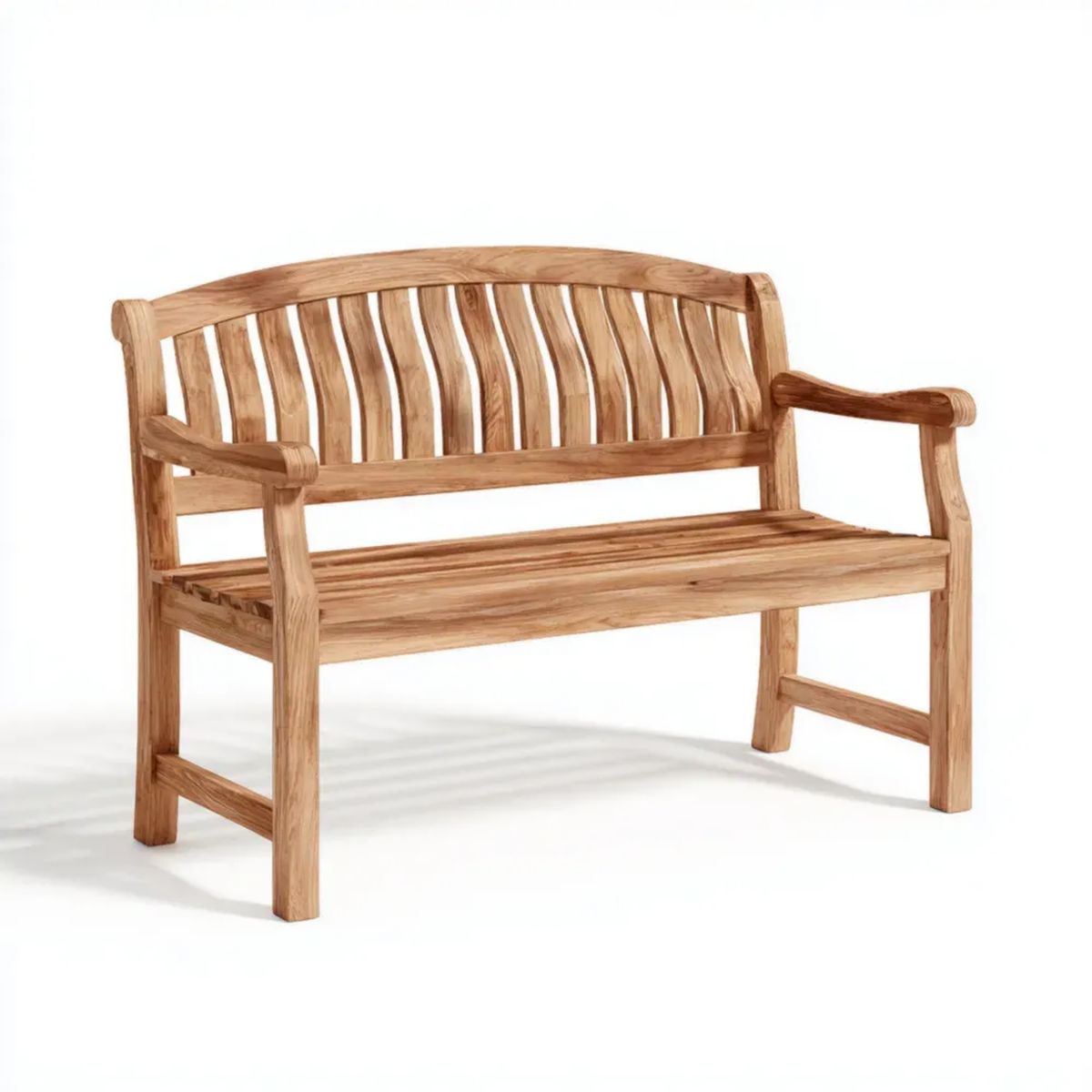 Ławka ogrodowa, Ogród Ławka 2 miejsca w Belisolid Belicous naturalny Belicteak 120 x 62 x 90 cm