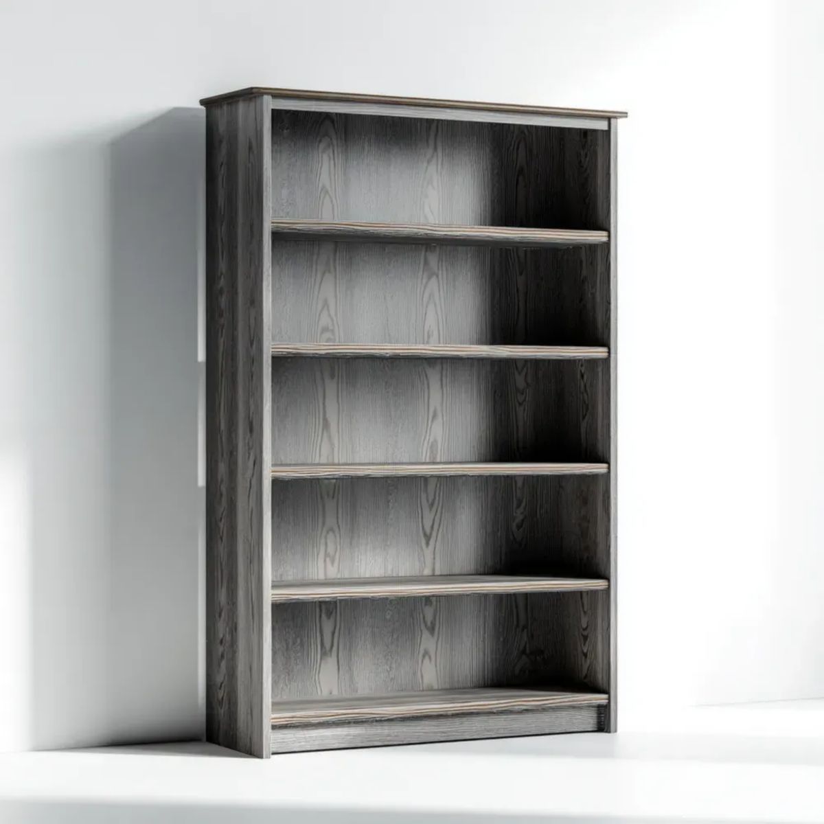 Regał, Otwarta biblioteczka w antracycie Barcelospay 80 x 30 x 180 cm z 5 poziomami