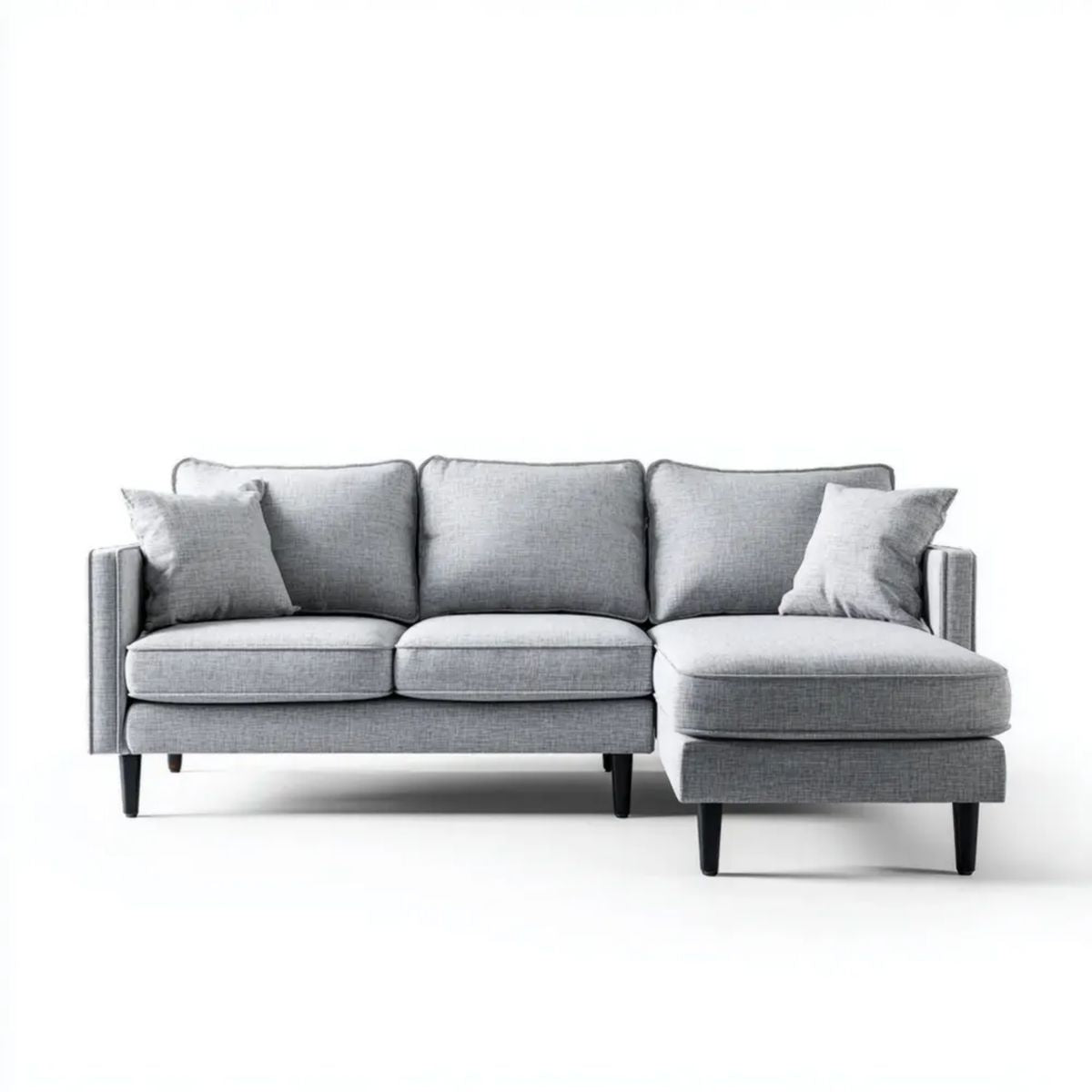 Sofa, 3-osobowa poliestrowy sofa z melioranem, 230 x 150 x 85 cm
