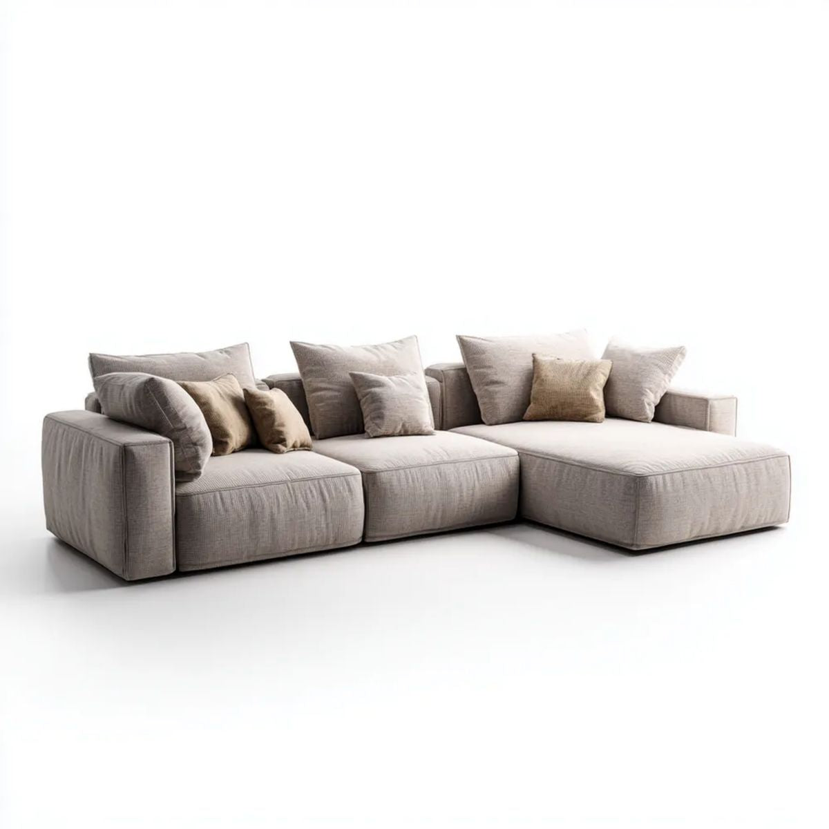 Sofa, 3-osobowa poliestrowy sofa z melancholijnym, 290 x 170 x 85 cm