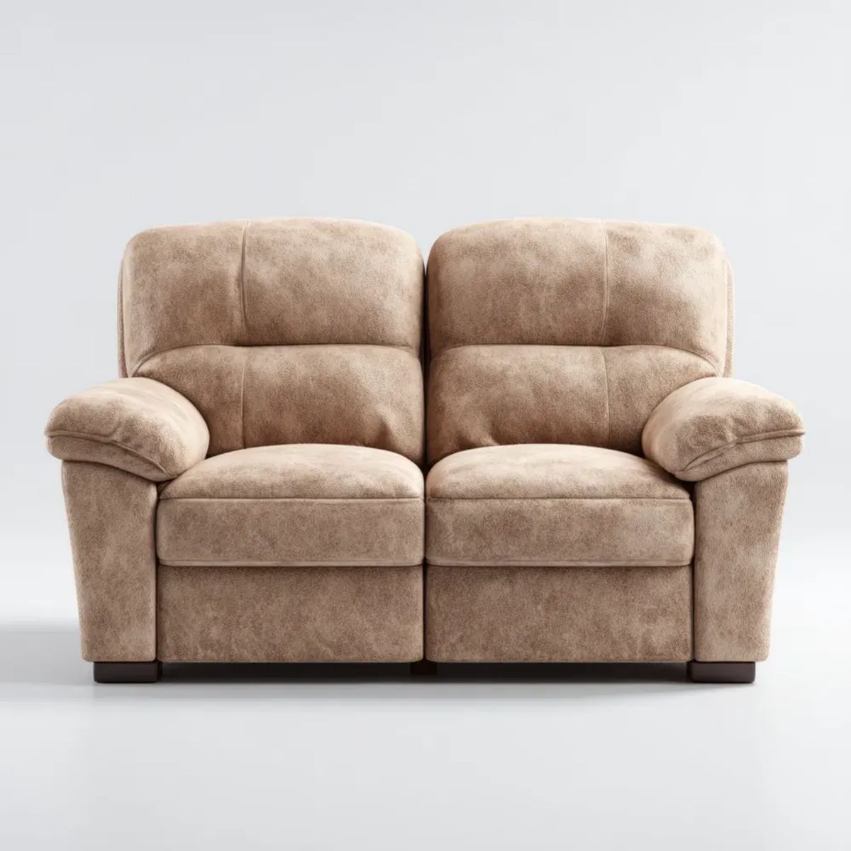 Sofa, 2-osobowa fotelik w poliestrowym mikrofibrze 160 x 90 x 95 cm z tapicerowanym oparciem
