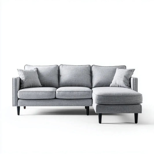 Sofa, 3-osobowa poliestrowy sofa z melioranem, 230 x 150 x 85 cm