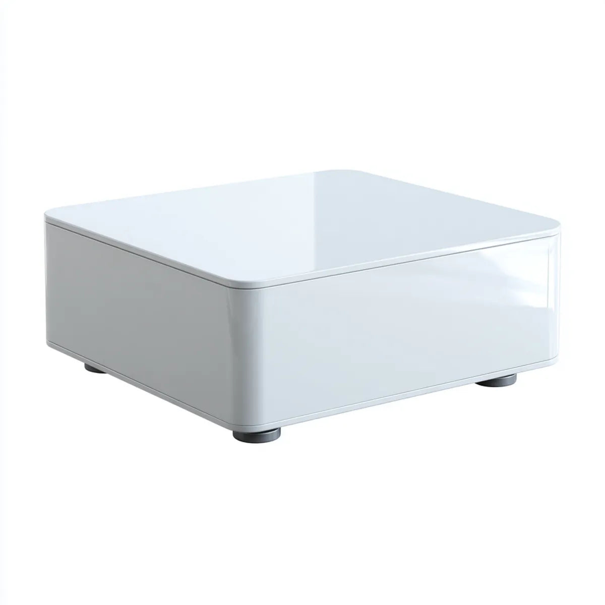 Stolik kawowy, Biały prostokątny stolik do kawy 90 x 60 x 31 cm w lakierowanych płytach MDF