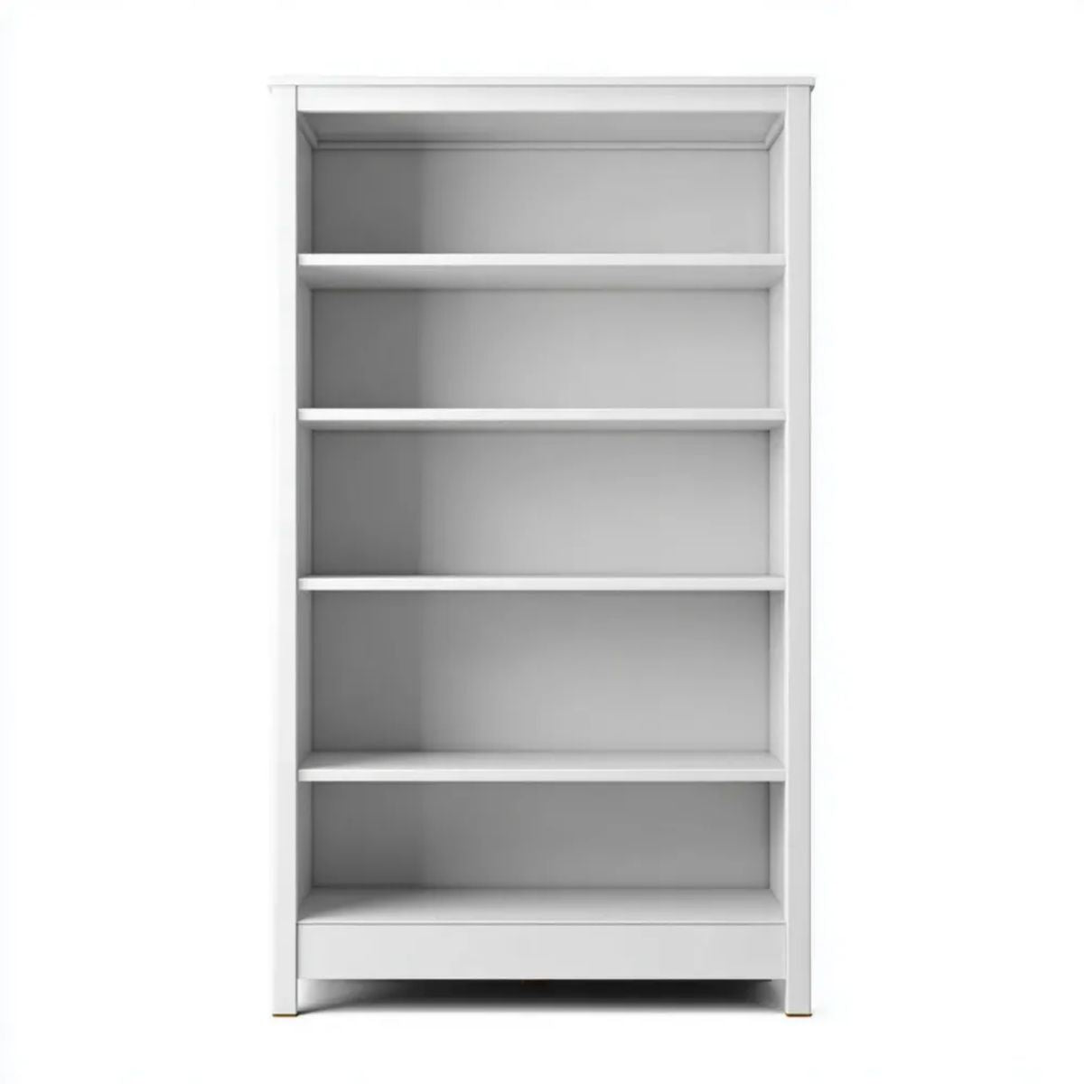 Regał, Biblioteka Biała w płycie wiórowej, 4 półki, 80 x 30 x 180 cm