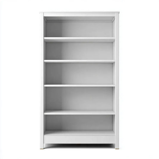 Regał, Biblioteka Biała w płycie wiórowej, 4 półki, 80 x 30 x 180 cm